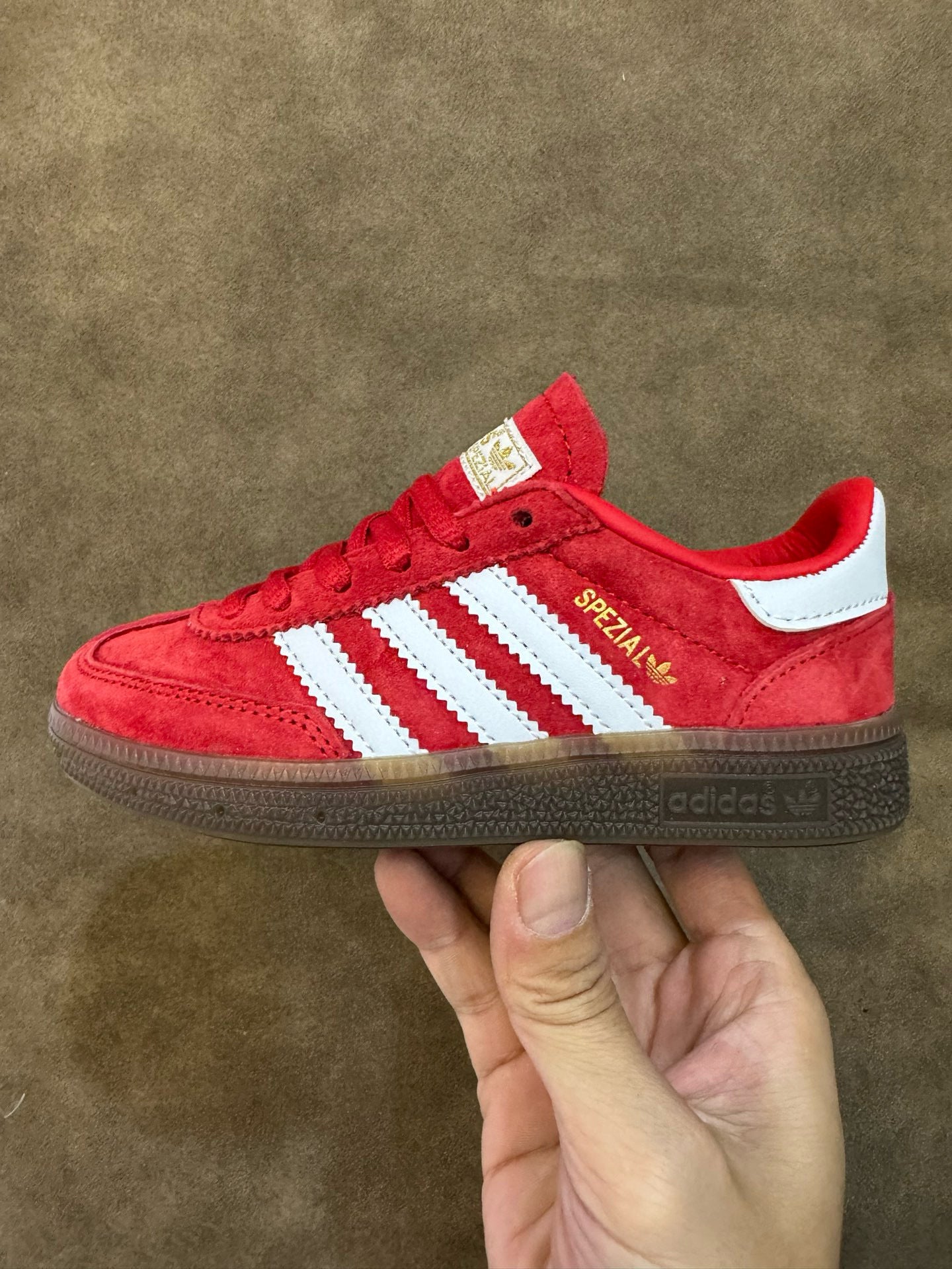 Adidas training 3 generation pig leather children's shoes" red"