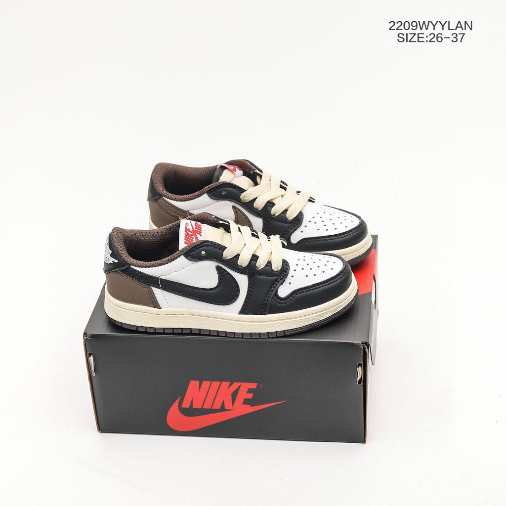 Jordan low-top hook series" white, black, brown, cream"