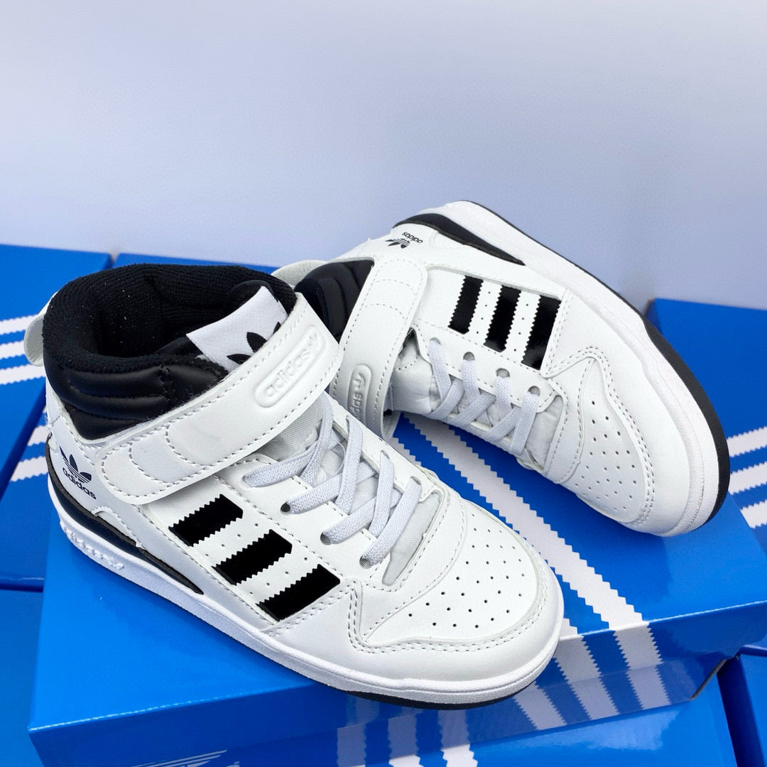 Adidas 84 high-top children's shoes" white, black"