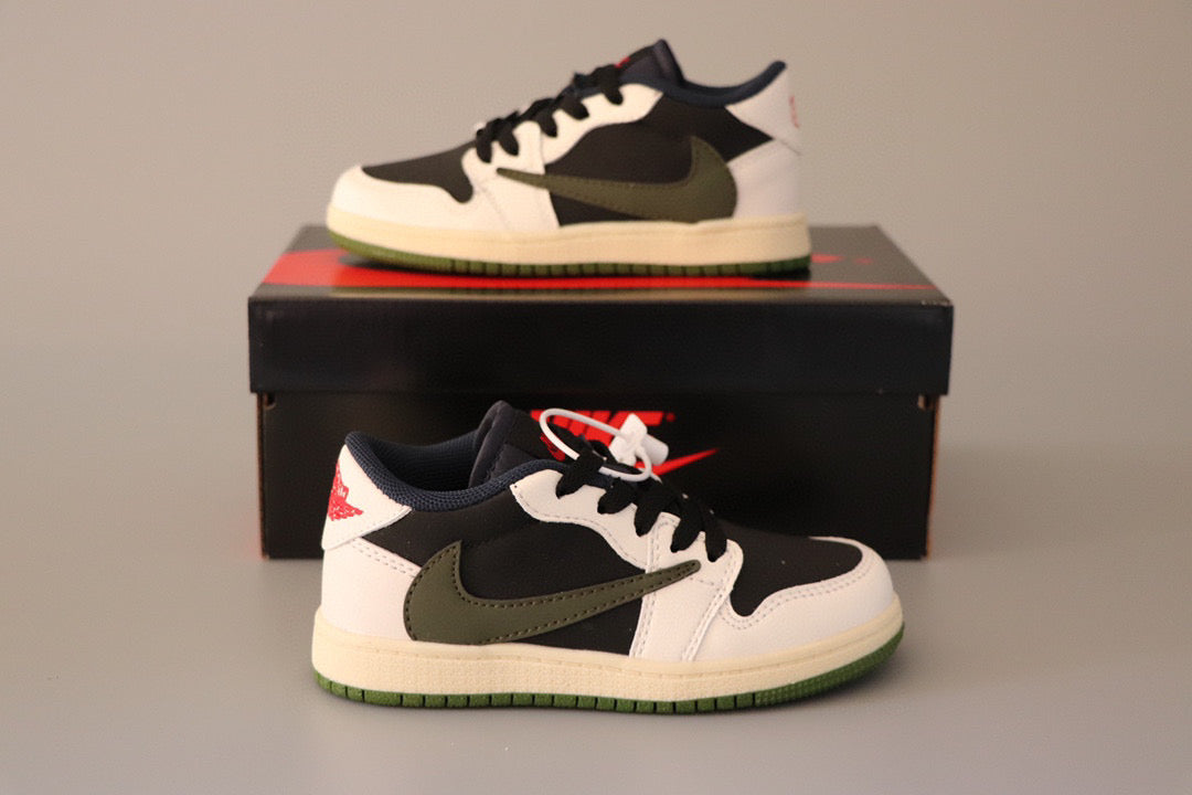Joe 1 original low-top sneakers" white, black, dark green"