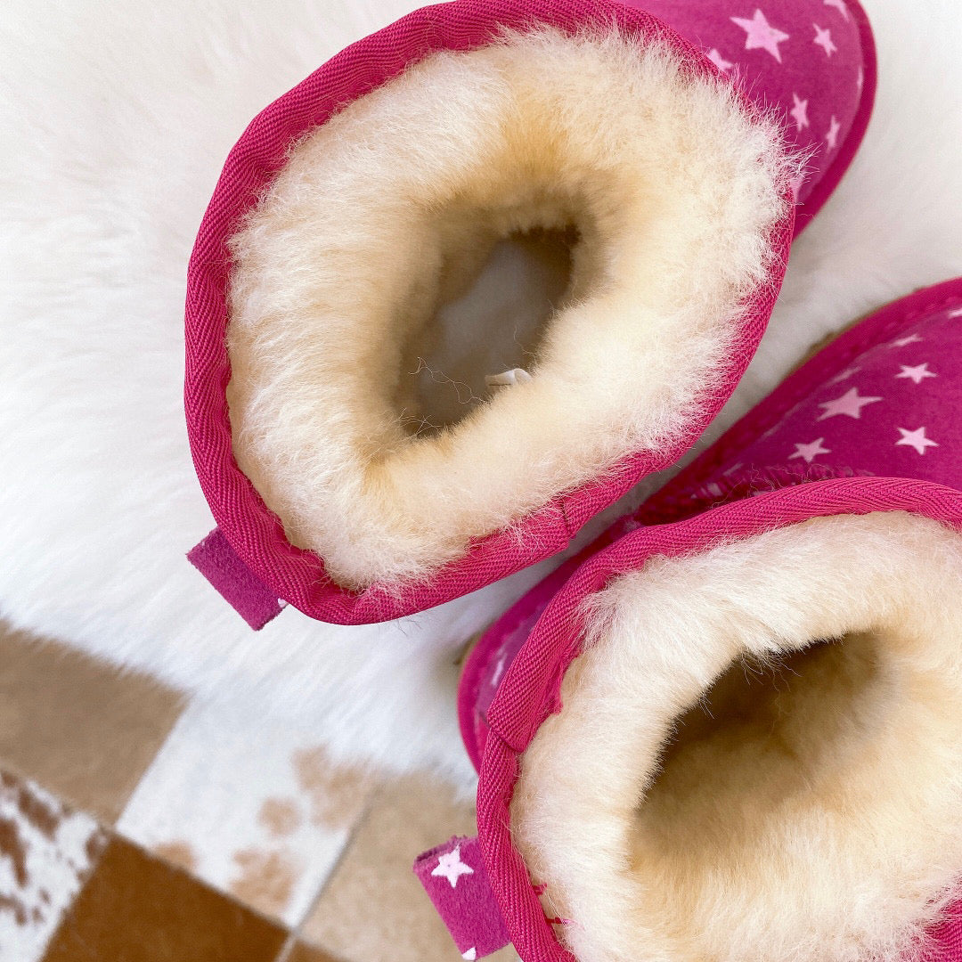 UGG5854 luminous little star children's shoes"fuchsia "