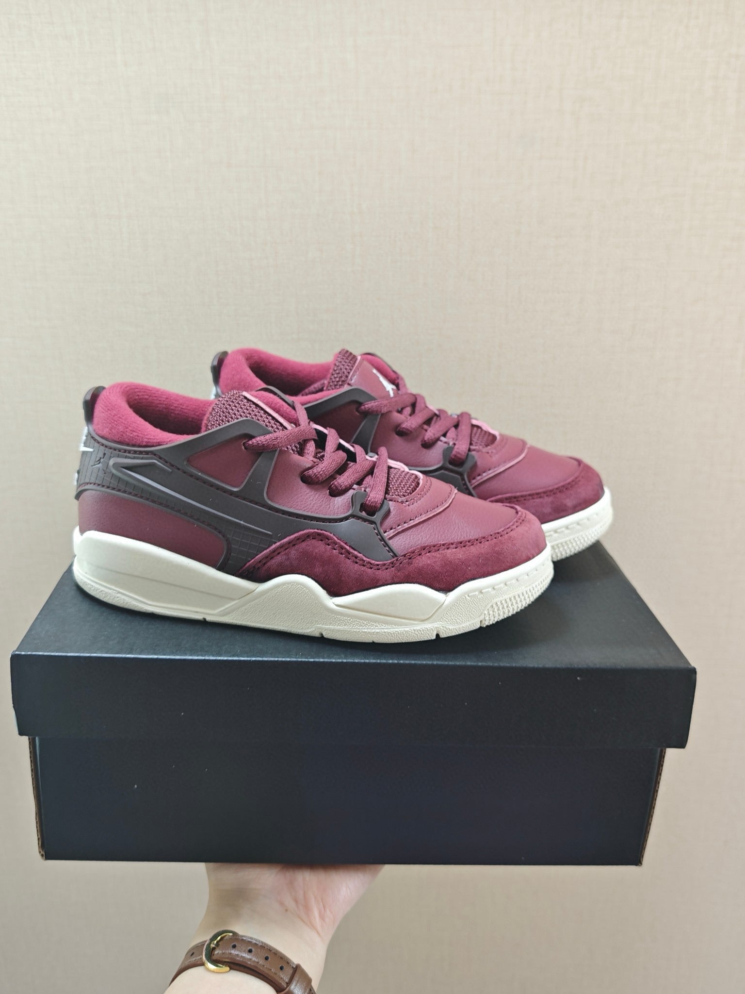 Jordan 4 Retro Sneakers " a deep burgundy"
