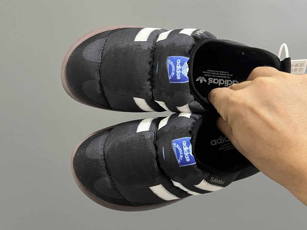 Original version of A's new bread children's slip" black, white, muted brown"