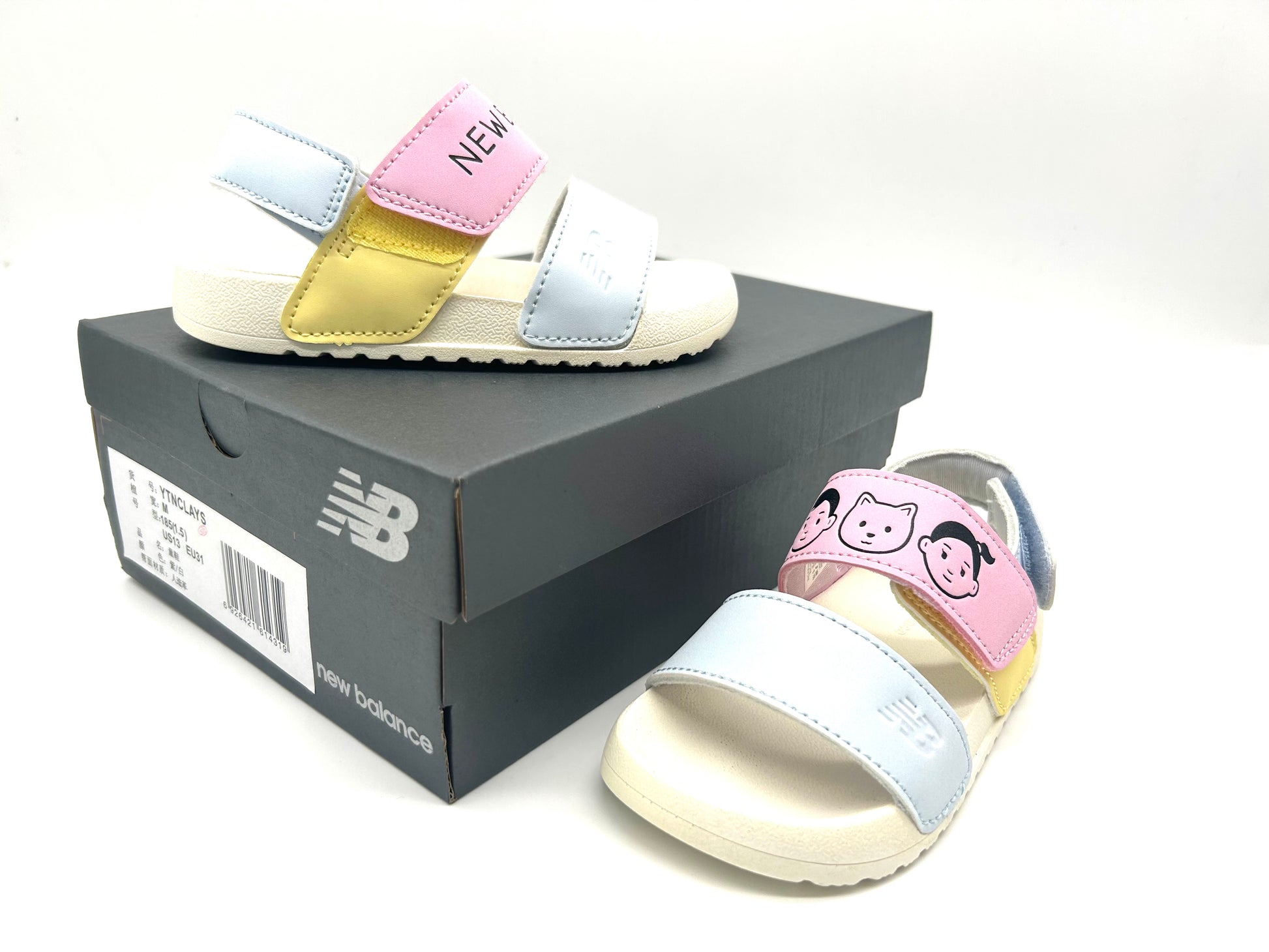 NB open toe sandals "sky blue, pink"