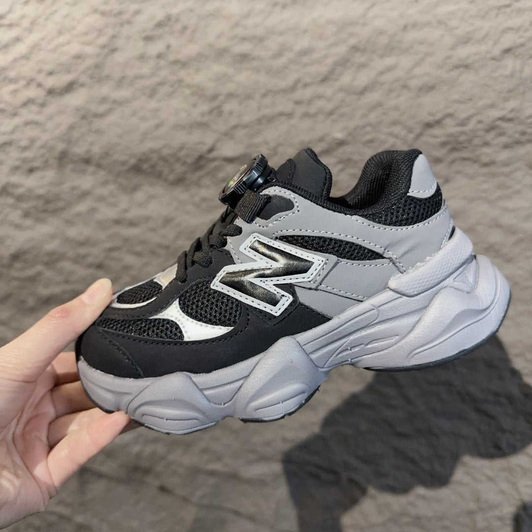 NB9060 rotating button children's shoes" black"