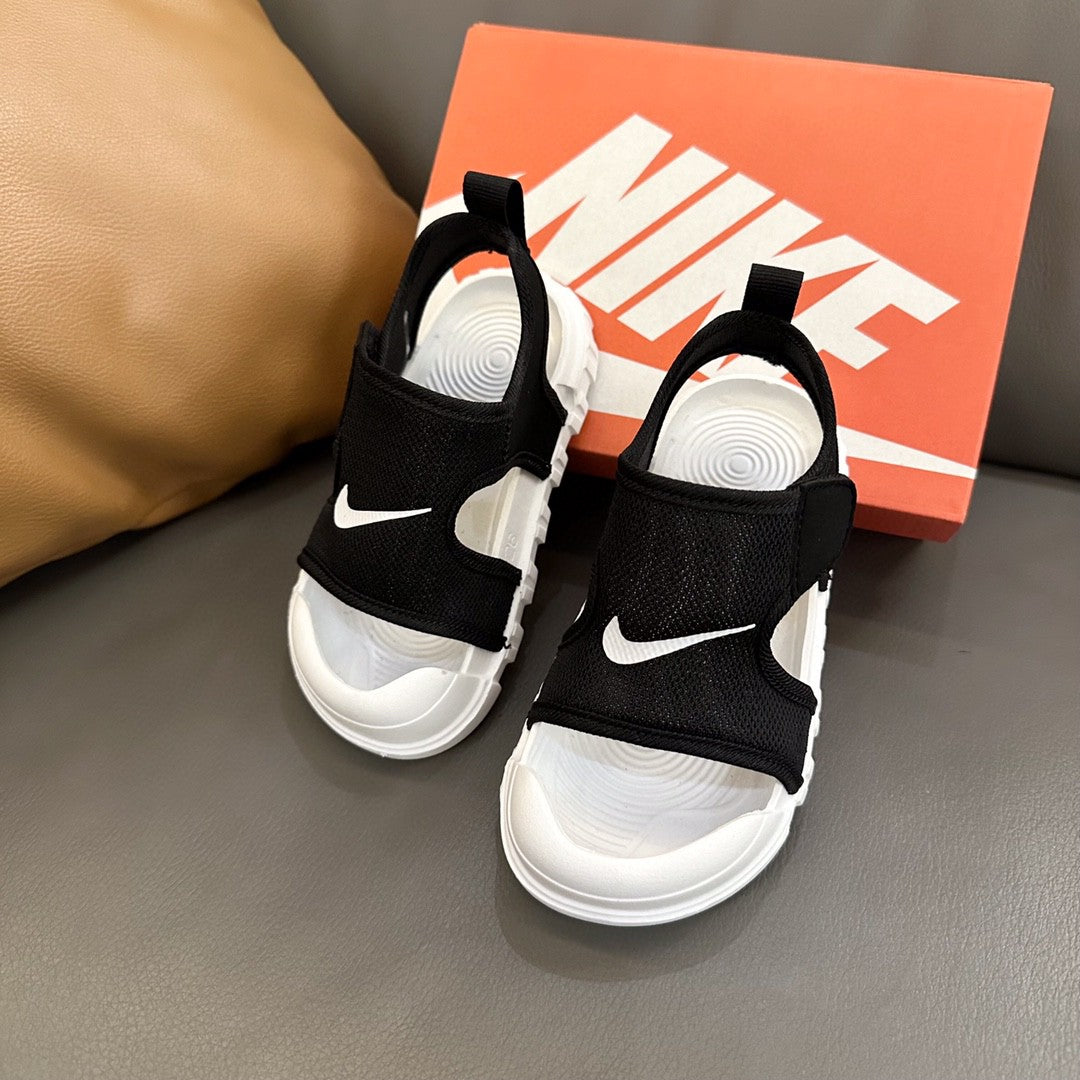 NK cute little closed toe mesh sandals" black"