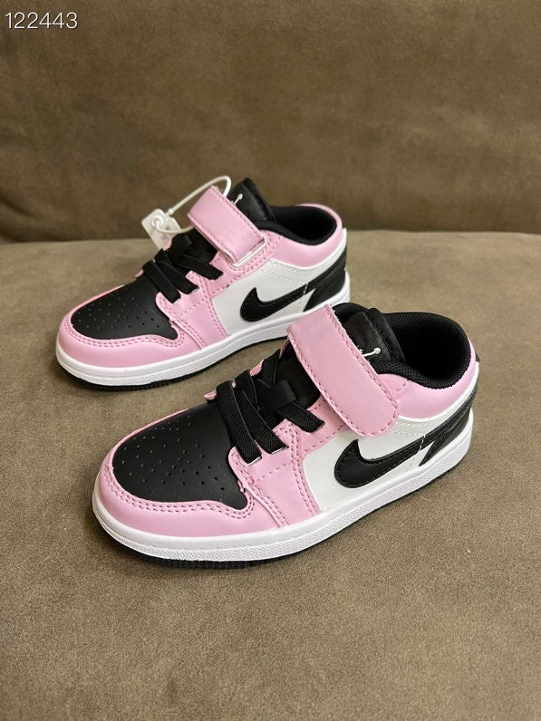 AIR JORDAN 1 low-top Velcro"  white, pink, black"