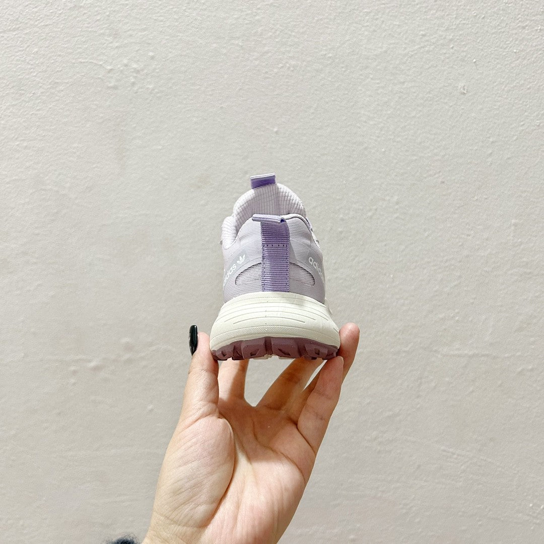 Adidas twist button mesh children's" white, purple"