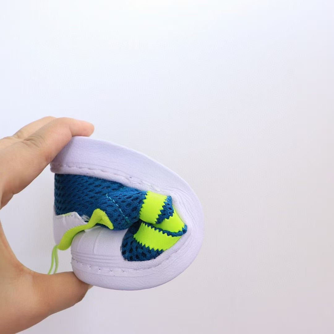 Adidas soft mesh slip-on new "deep blue, lime green"