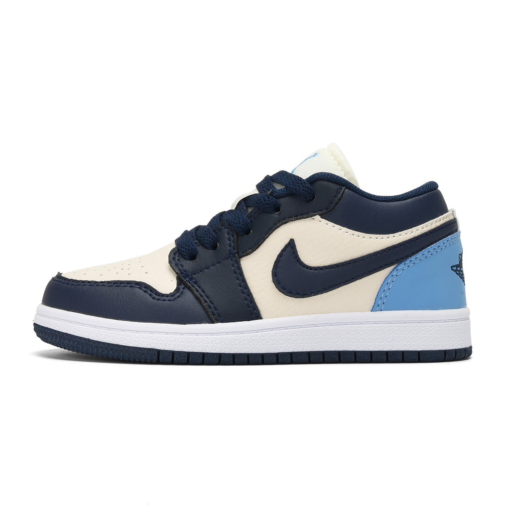 Qiaoyi low-top shoelaces" Navy, cream"