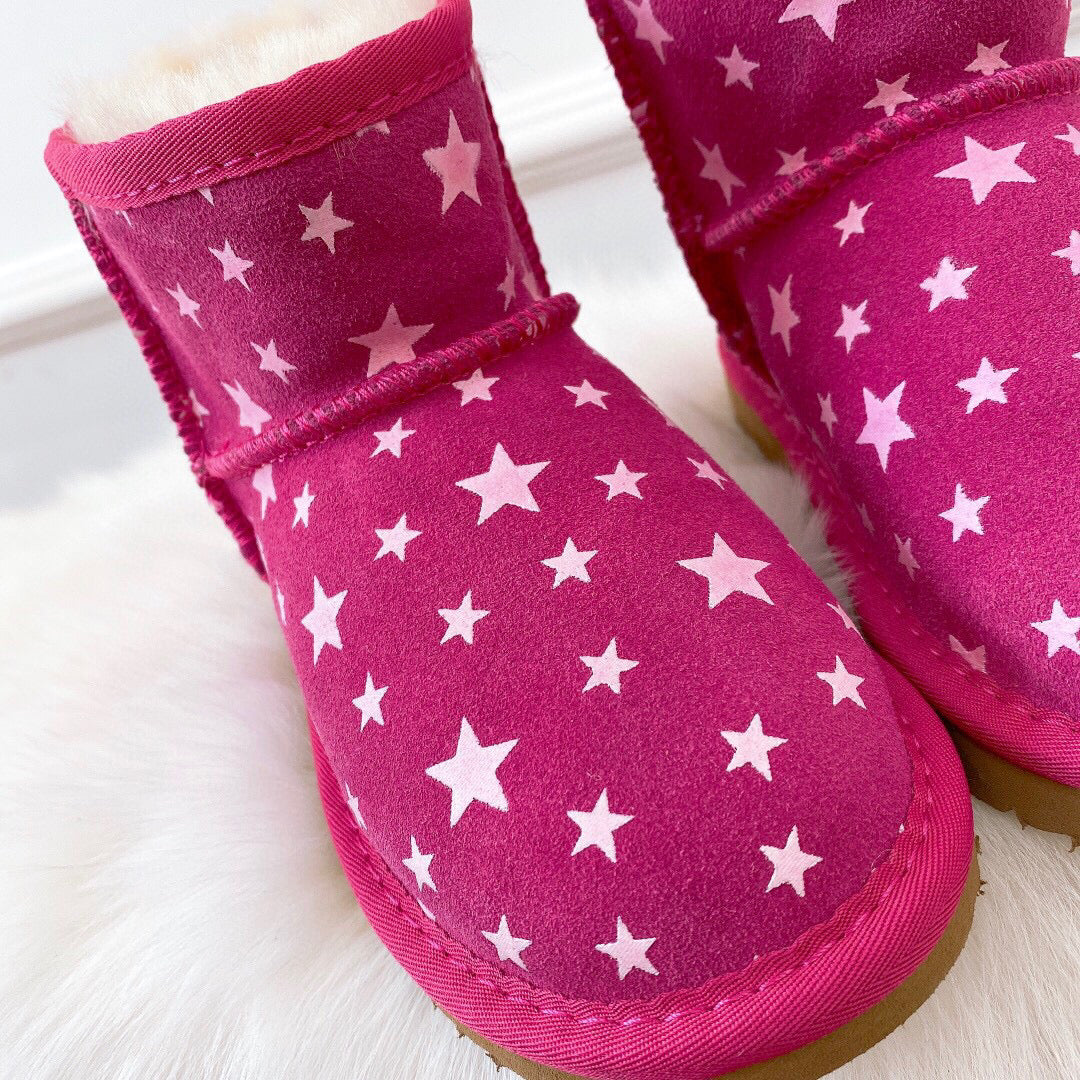 UGG5854 luminous little star children's shoes"fuchsia "