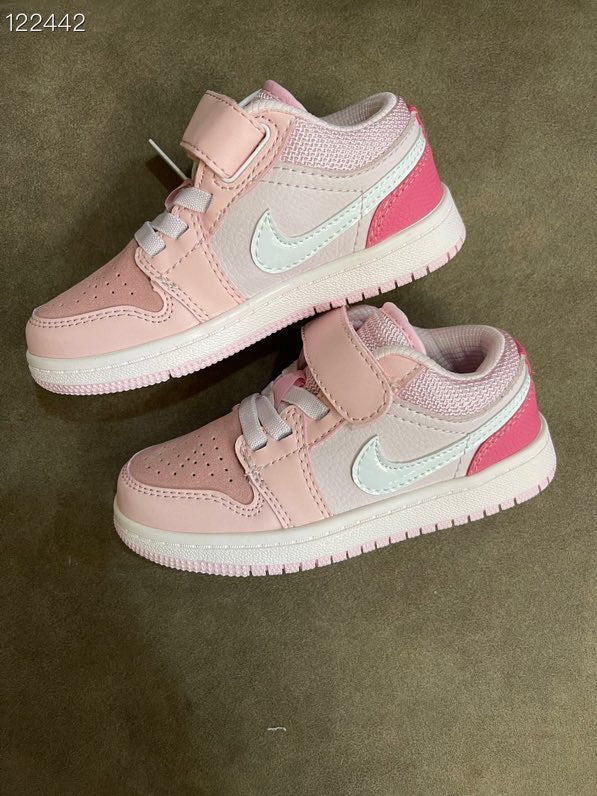 AIR JORDAN 1 low-top Velcro" pink, light pink"