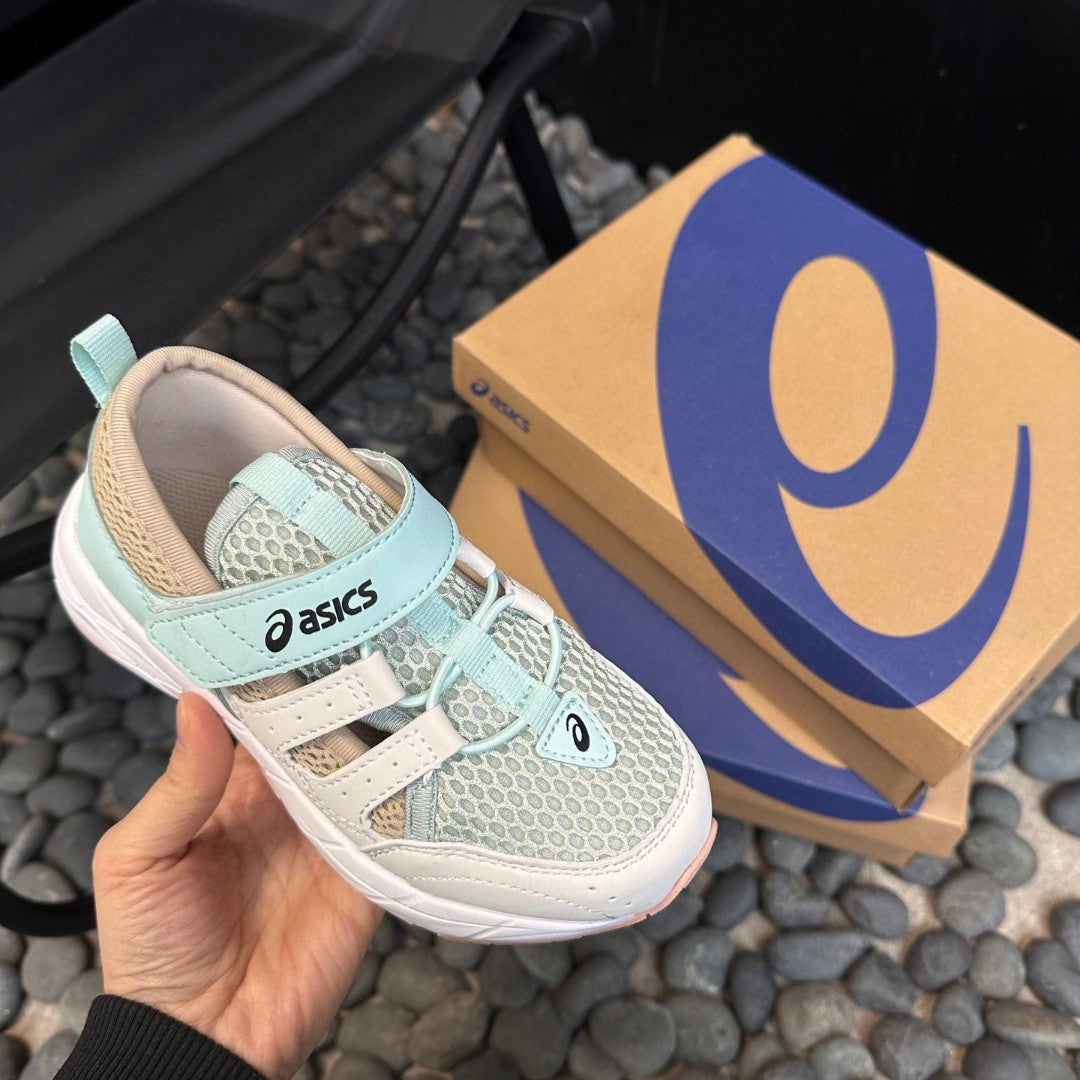 Asics children's tire hiking shoes " light mint green, beige"