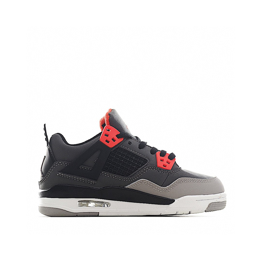 NK AJ 4th generation lace-up basketball air cushion children's shoes" black, gray"