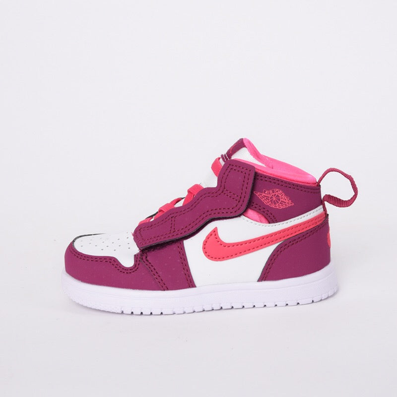 Jordan high top elastic band" white, deep purple"