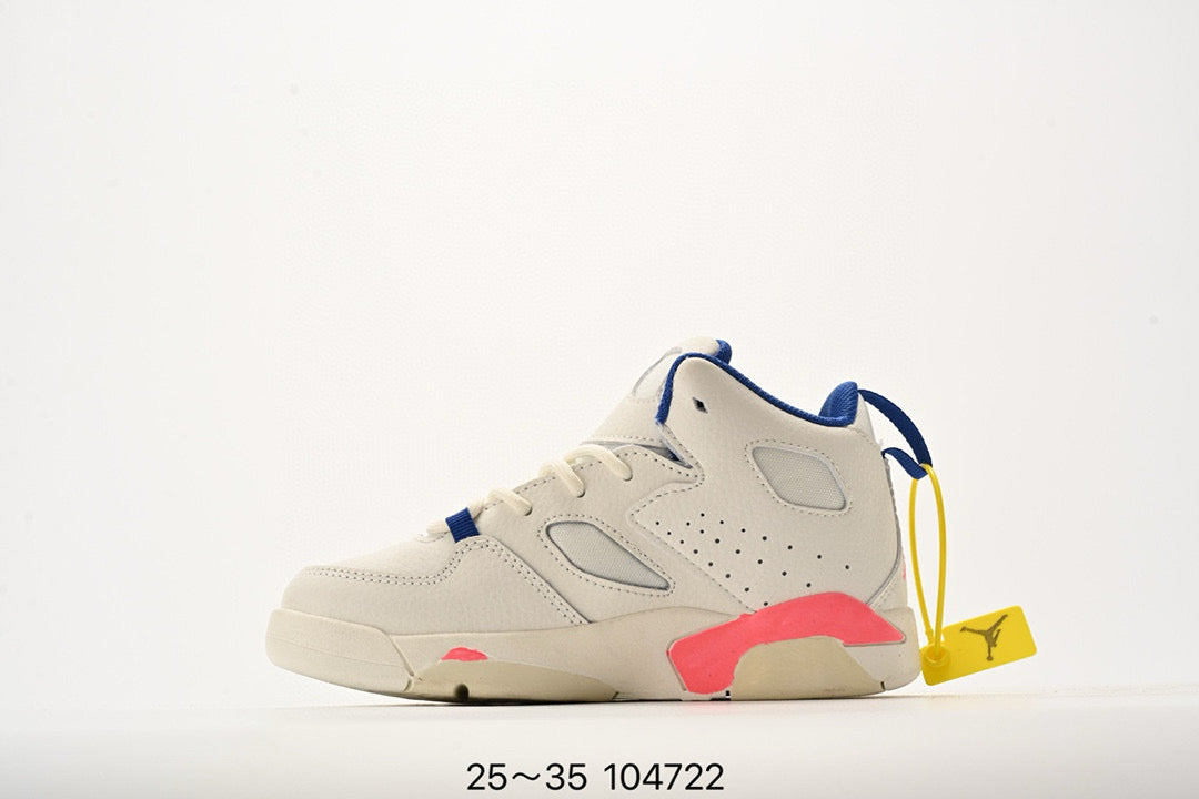 Jordan Fltclb91 series basketball shoes" white, blue, pink"