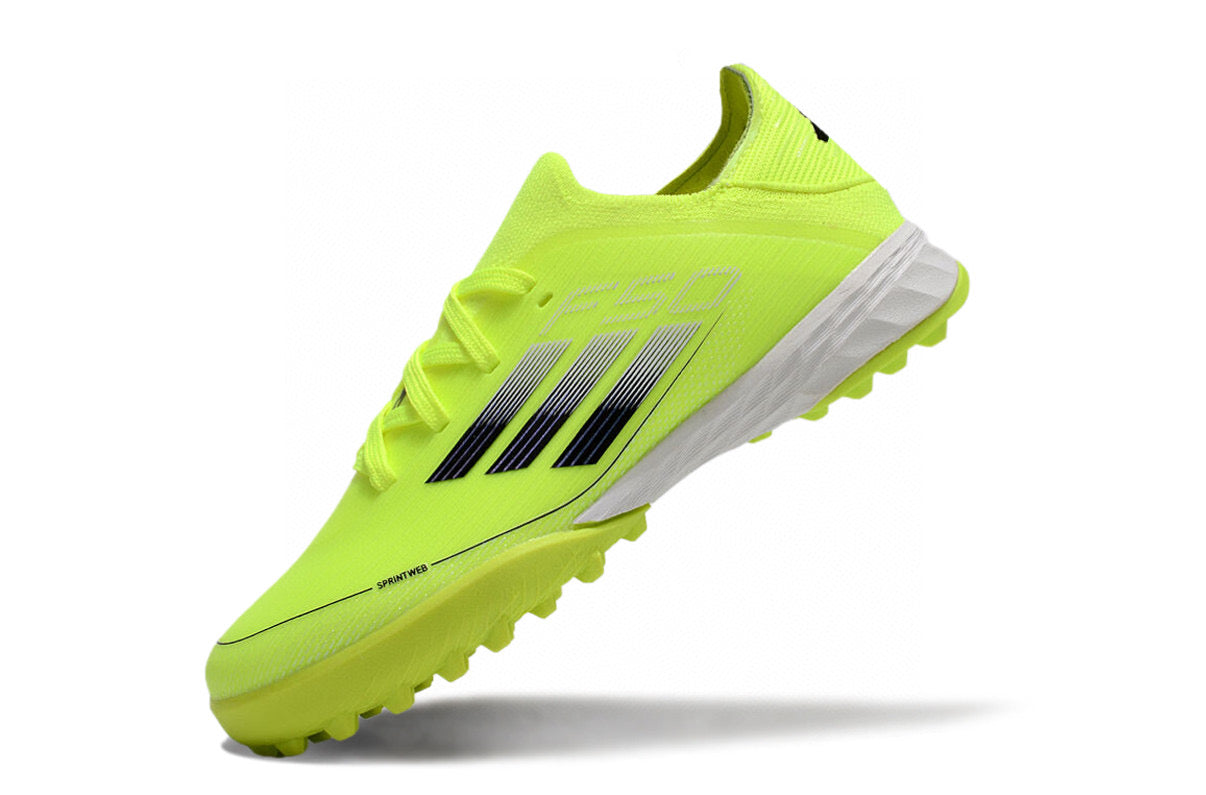 Adidas F50 knitted waterproof football shoes" light green"