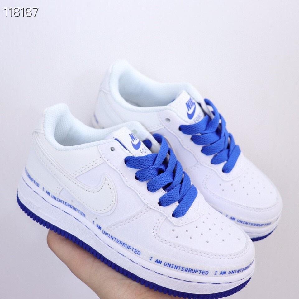 Air Force low-top lace-up sneakers" white"