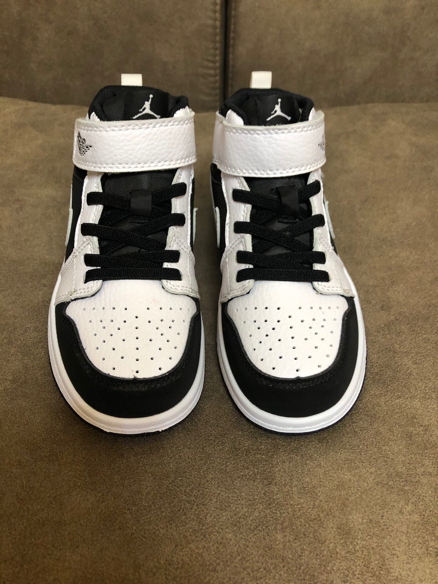 Joe's high-top Velcro children's shoes" white, black"