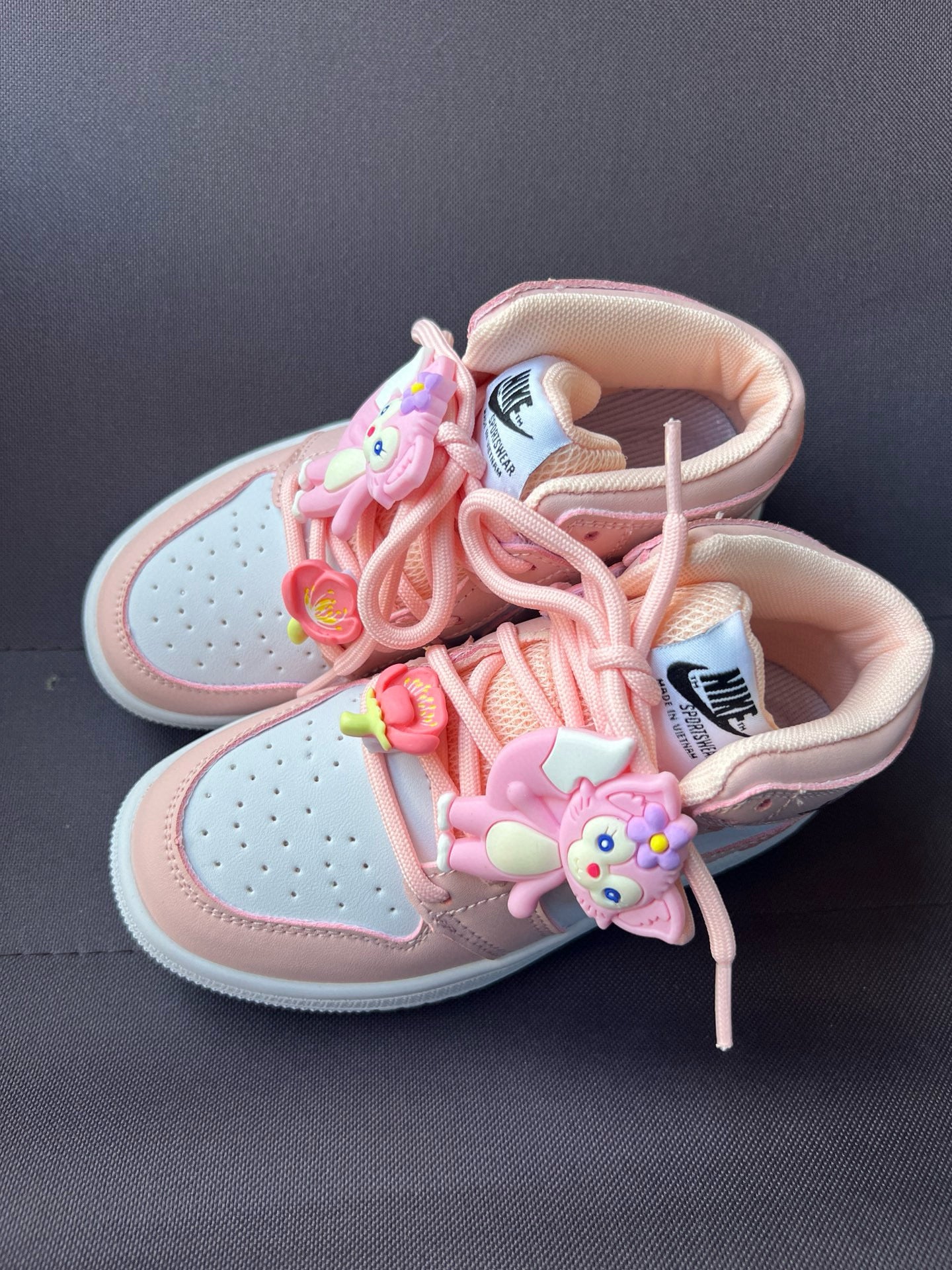Joe One Cartoon Doll Accessories High Top Sneakers " baby pink"