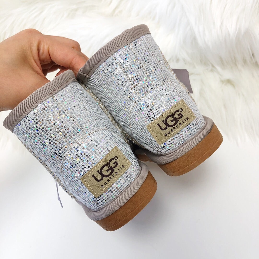 UGG Bear Snow Boots"silver"