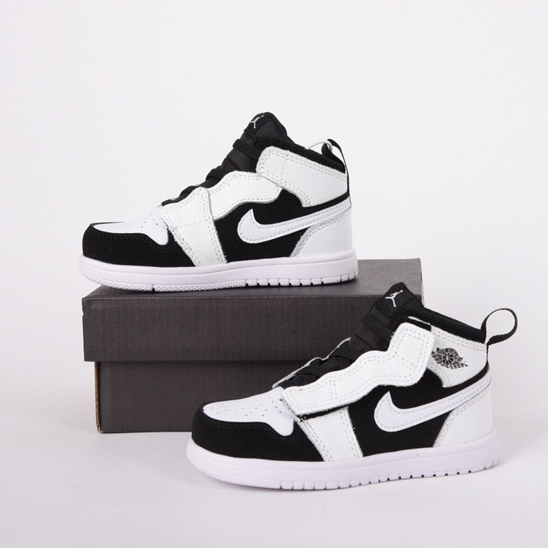Jordan high top elastic band"  white, black"