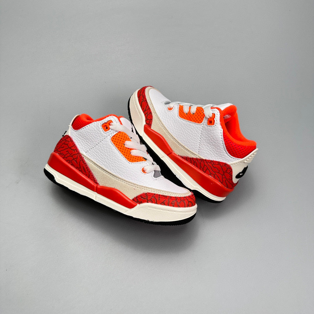 Jordan 3 children's shoes" white, red"