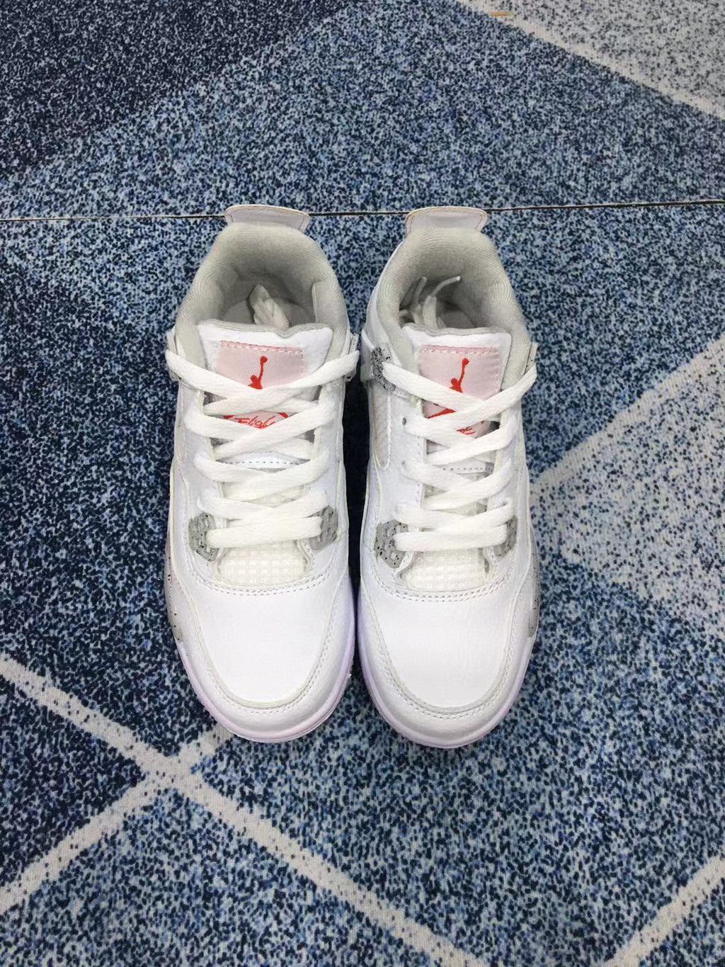 Jordan 4 children's sports shoes" white"