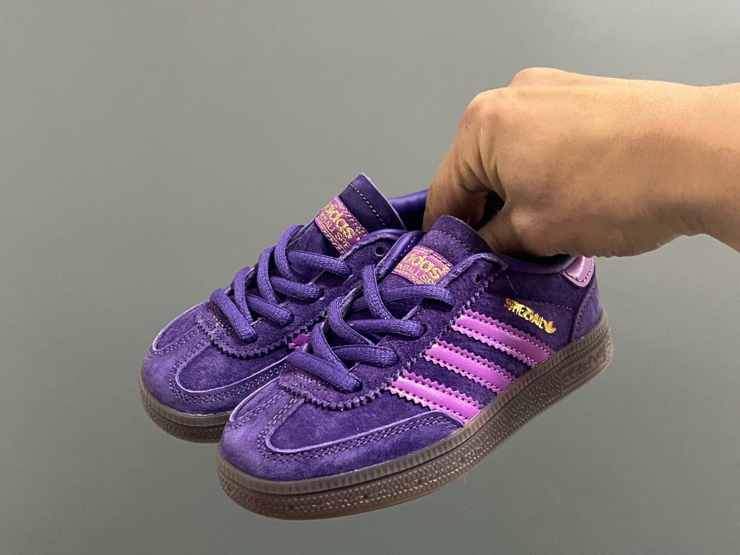 Adidas training 3 generation pig leather children's shoes" purple"