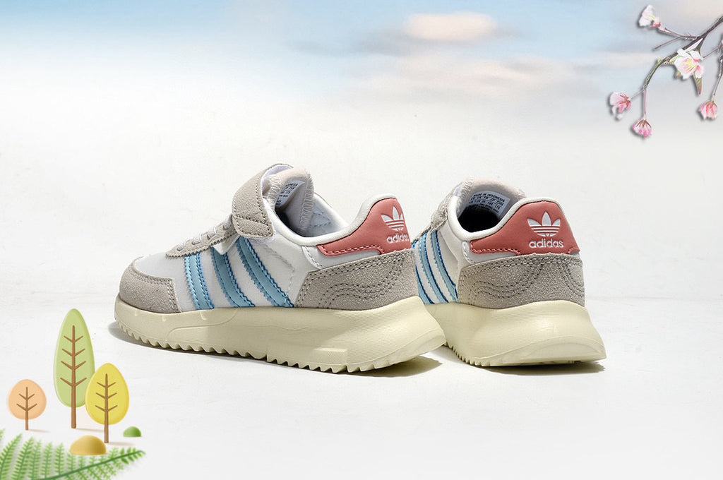 Adidas single buckle elastic band" white, gray, blue"