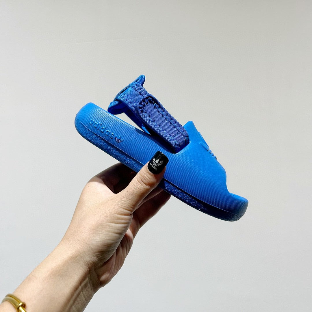 Adidas clover soft thick sole detachable two-wear children's sandals" dark blue"