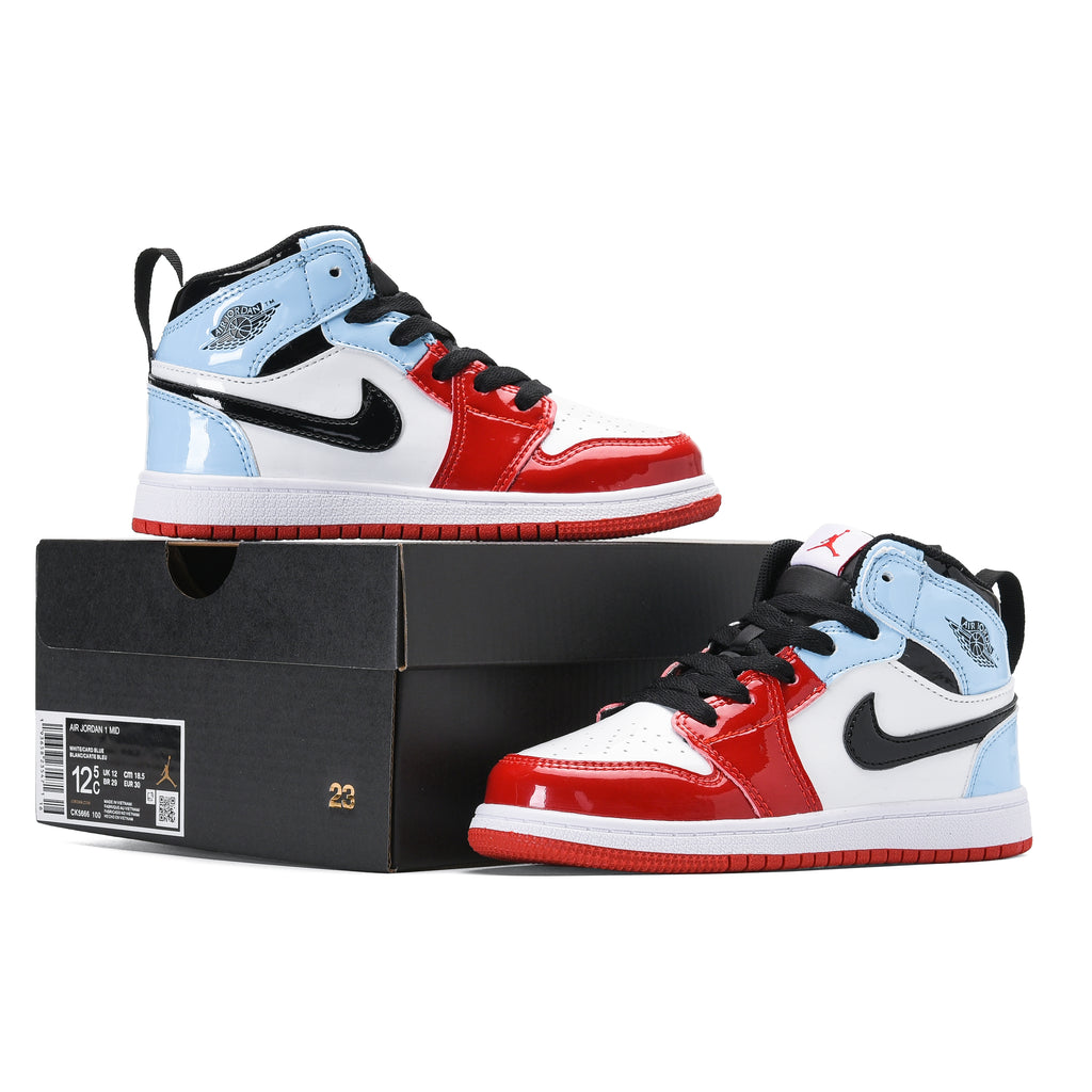 AJ-112" white, red, blue"