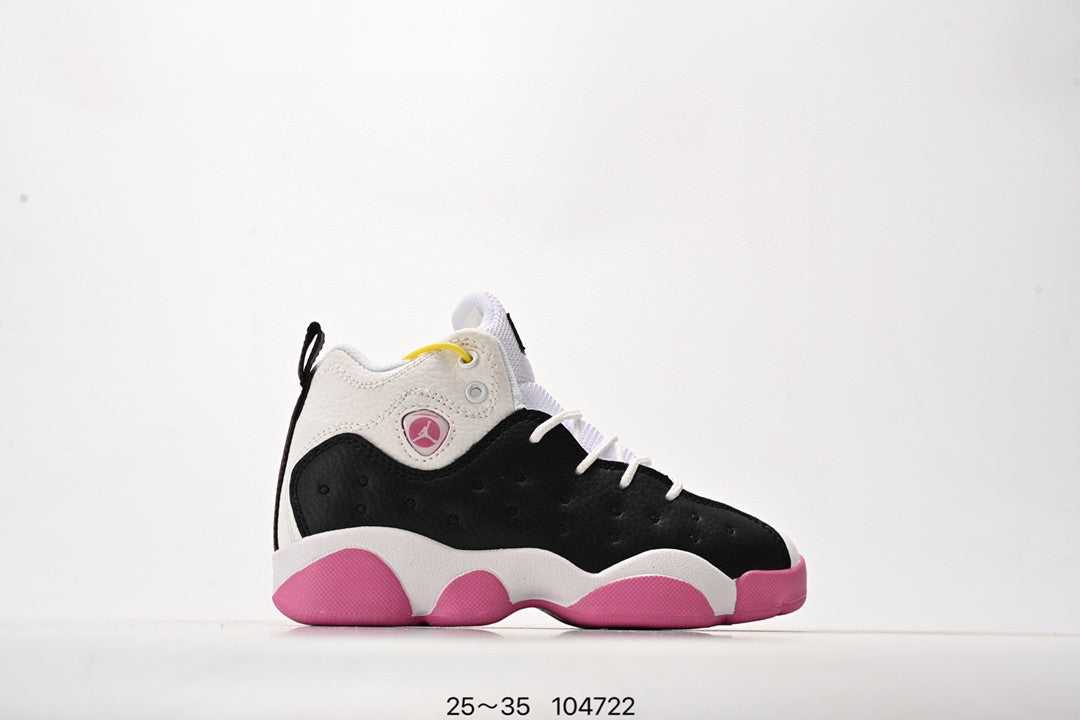 AJ13-1/split leather' white, black, purple"