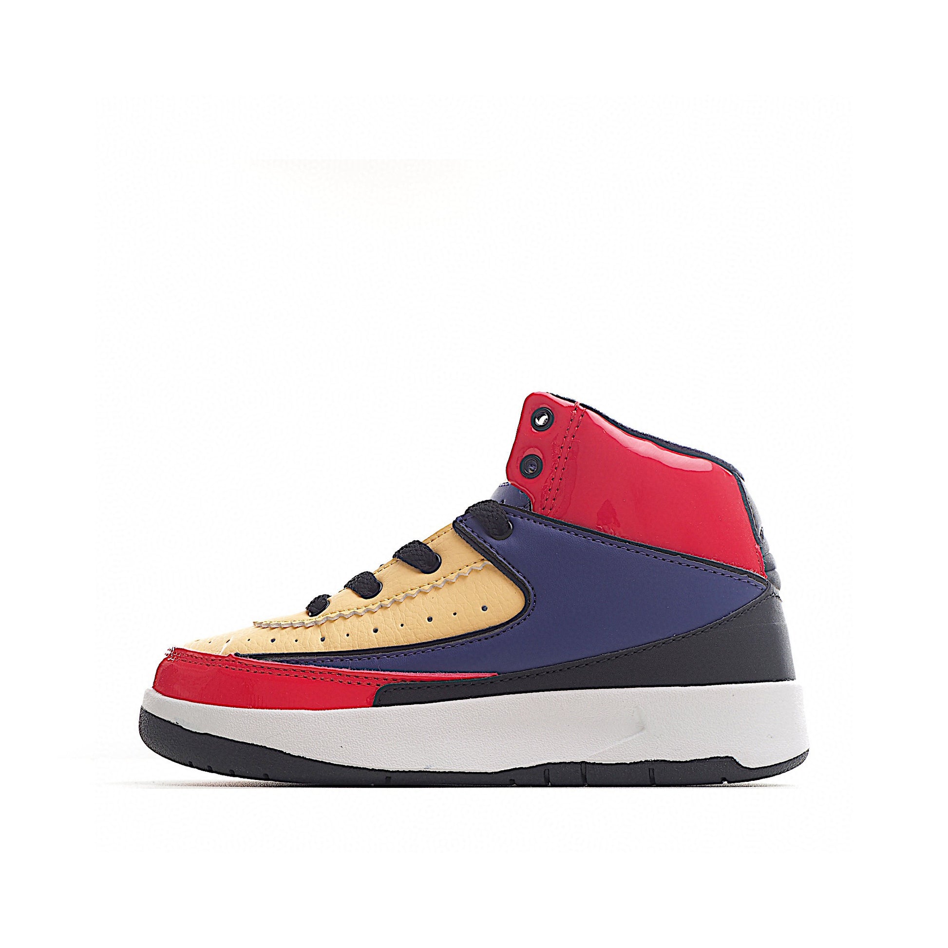 Jordan 2 retro running shoes for kids " red, black, navy, beige"