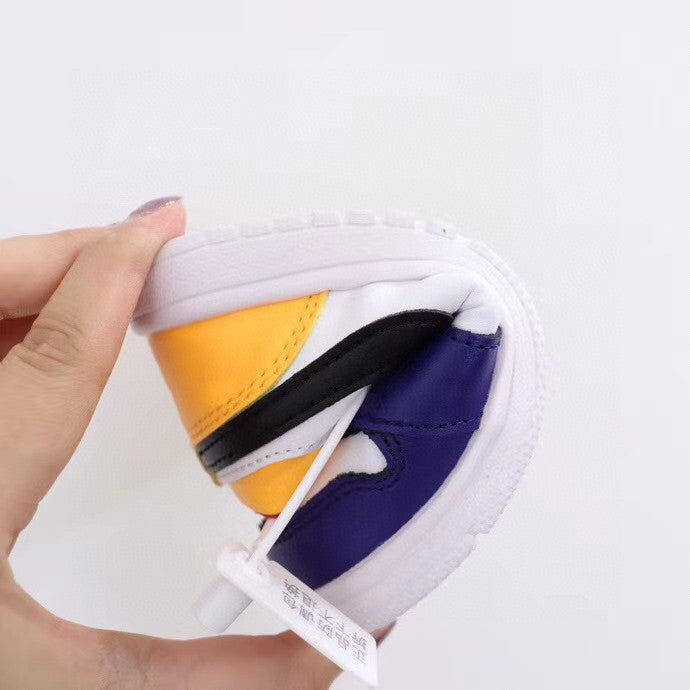 Jordan low top elastic band" white, yellow, blue"