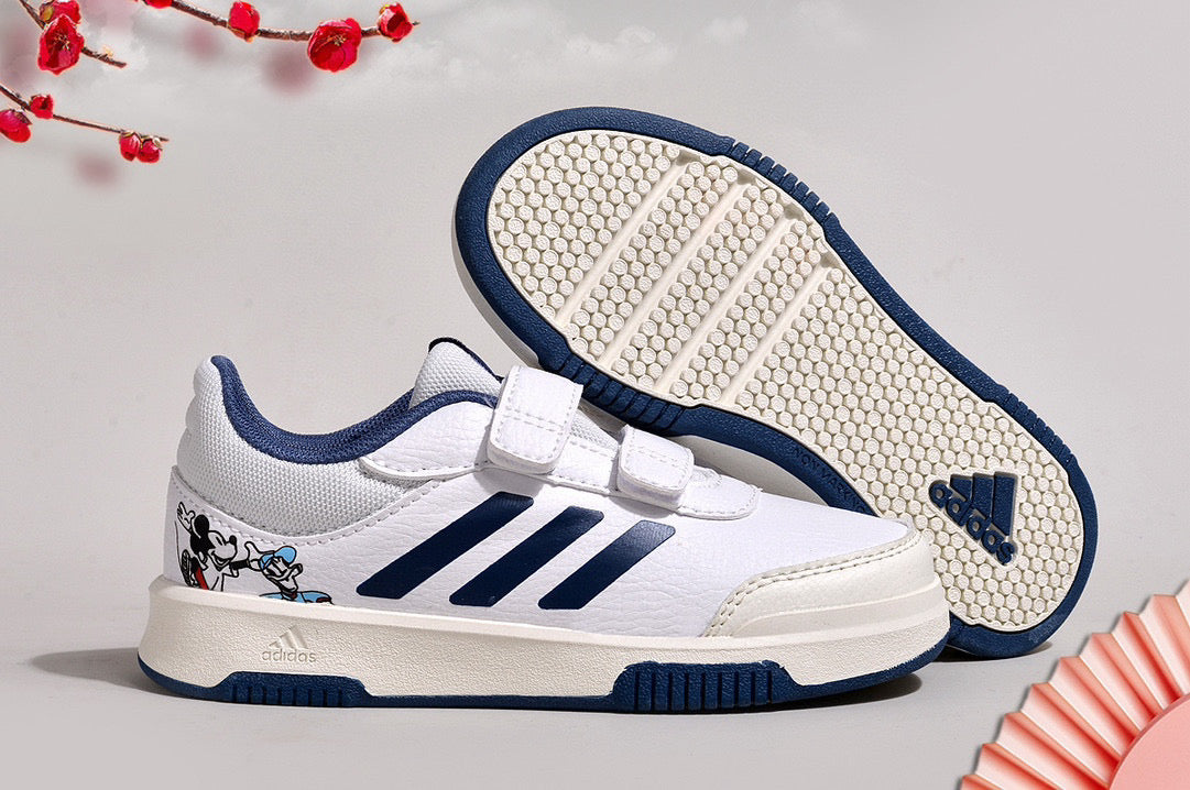 Adidas Velcro Sneakers" white, navy, cream"