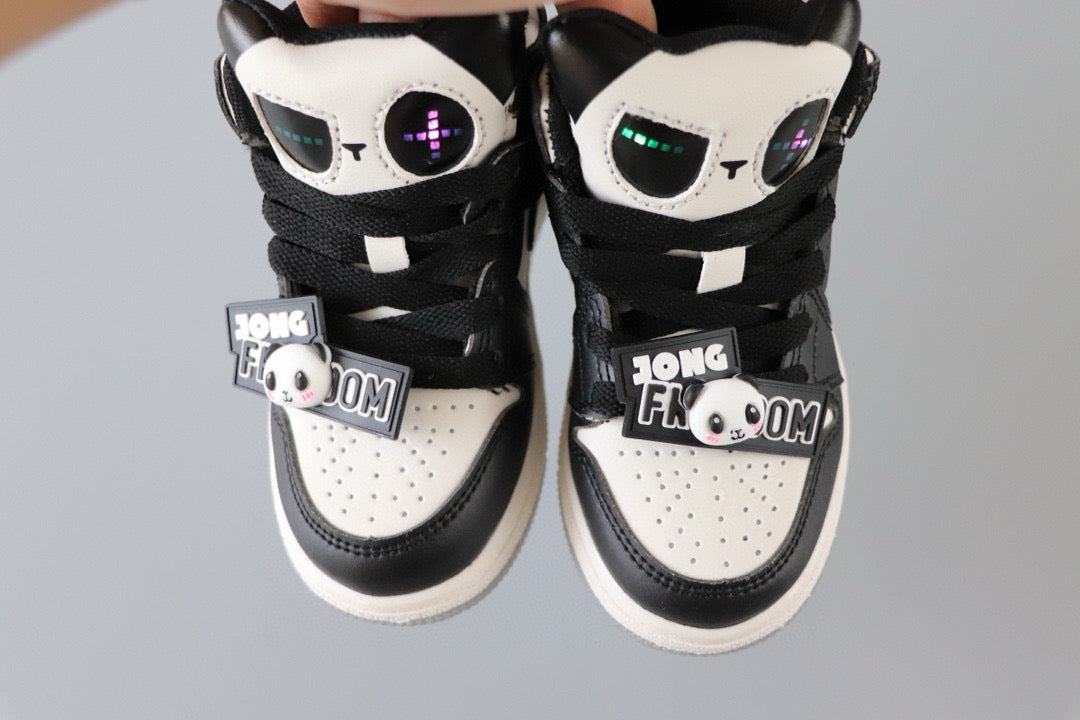 AJ Jordan Panda Light Shoes" white, black"