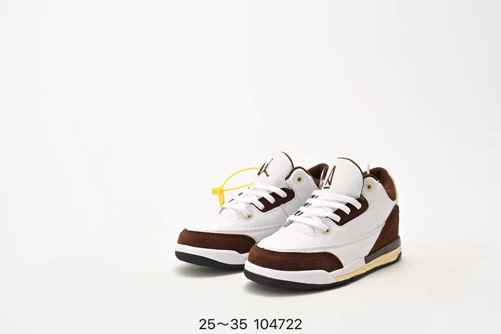 Joe 3" white, dark brown"