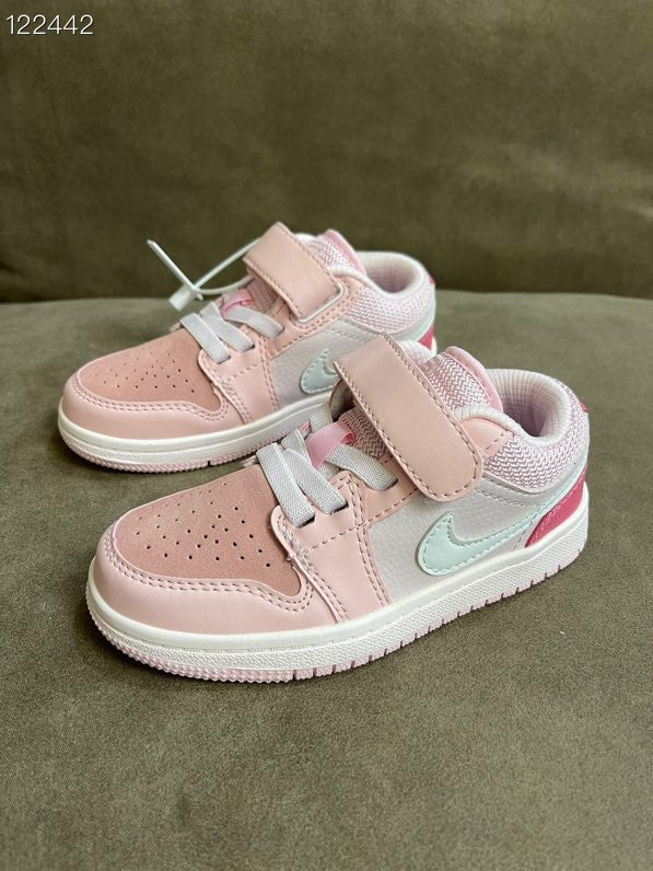 AIR JORDAN 1 low-top Velcro" pink, light pink"