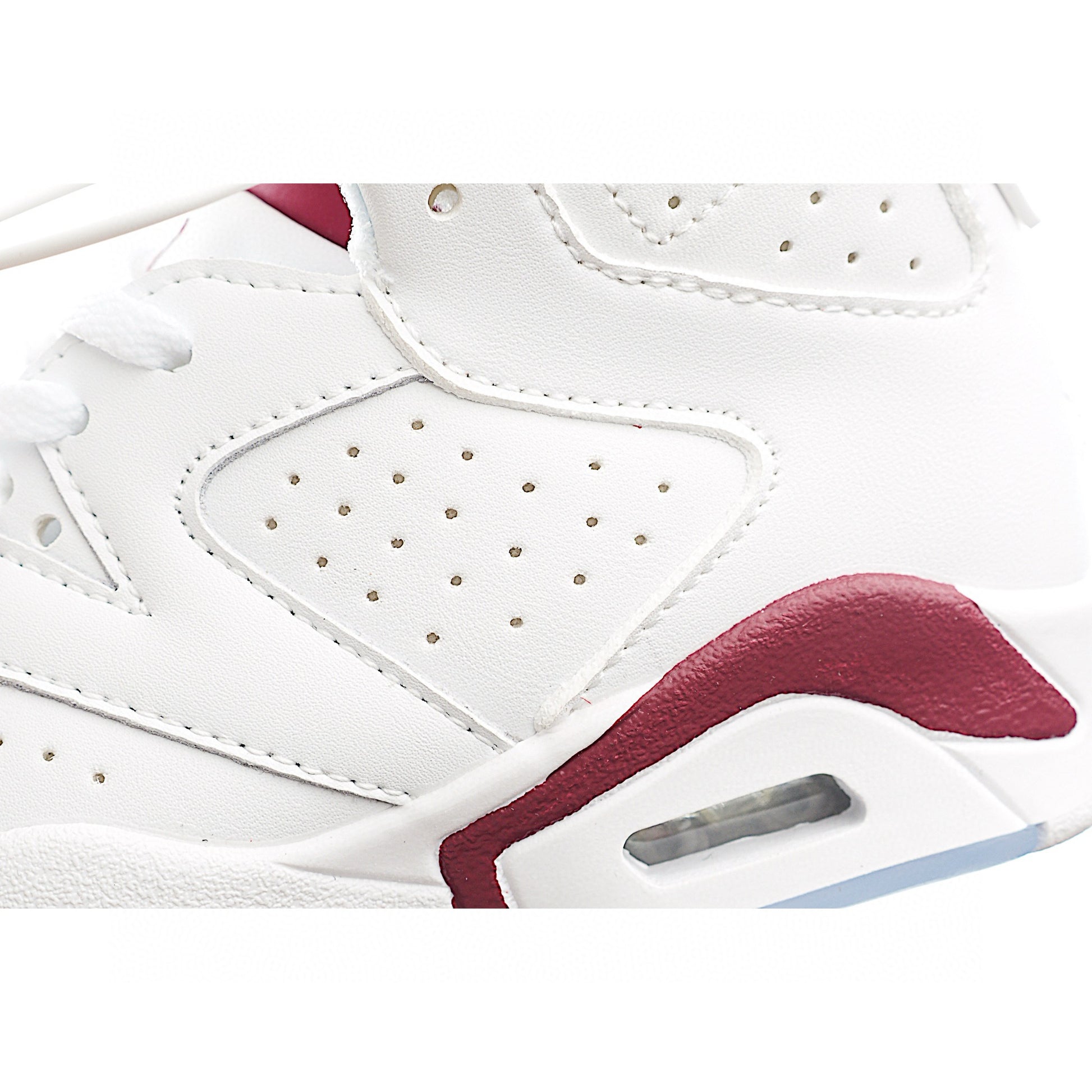 Joe 6 Air Cushion Basketball Shoes for Kids" white, burgundy"