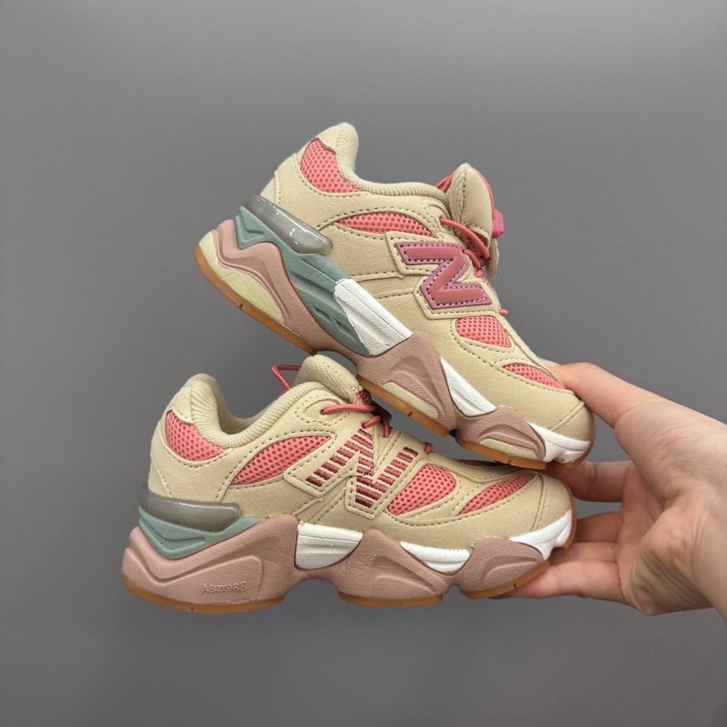 New Balance 9060 series retro versatile dad style elephant" beige, pink"