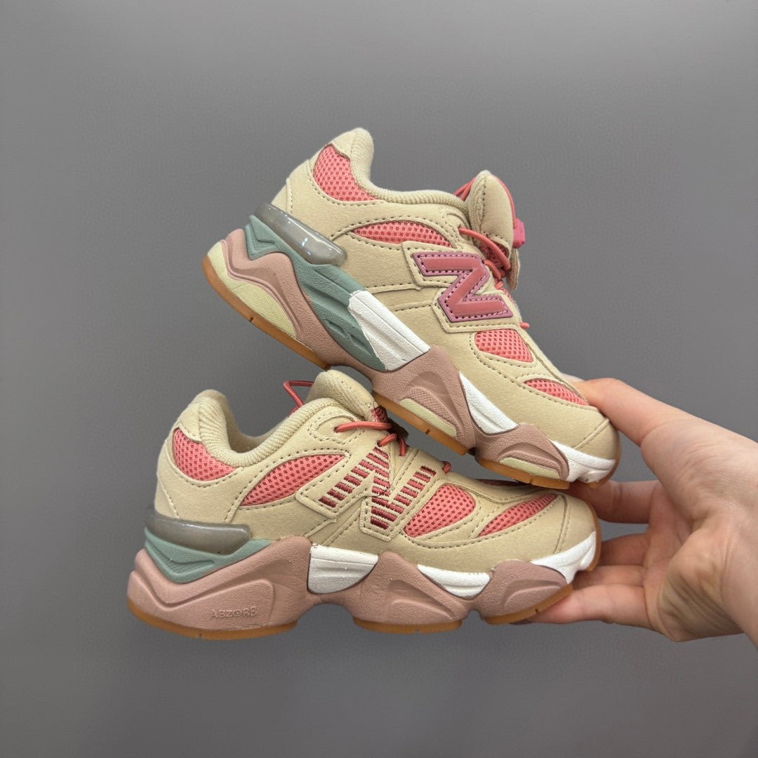 New Balance 9060 series retro versatile dad style elephant" beige, pink"