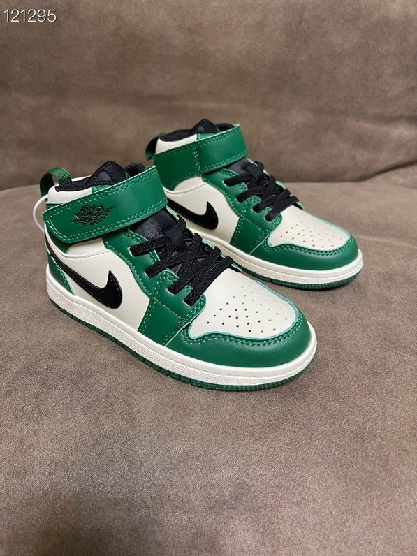 Joe's high-top Velcro children's shoes" white, and green"
