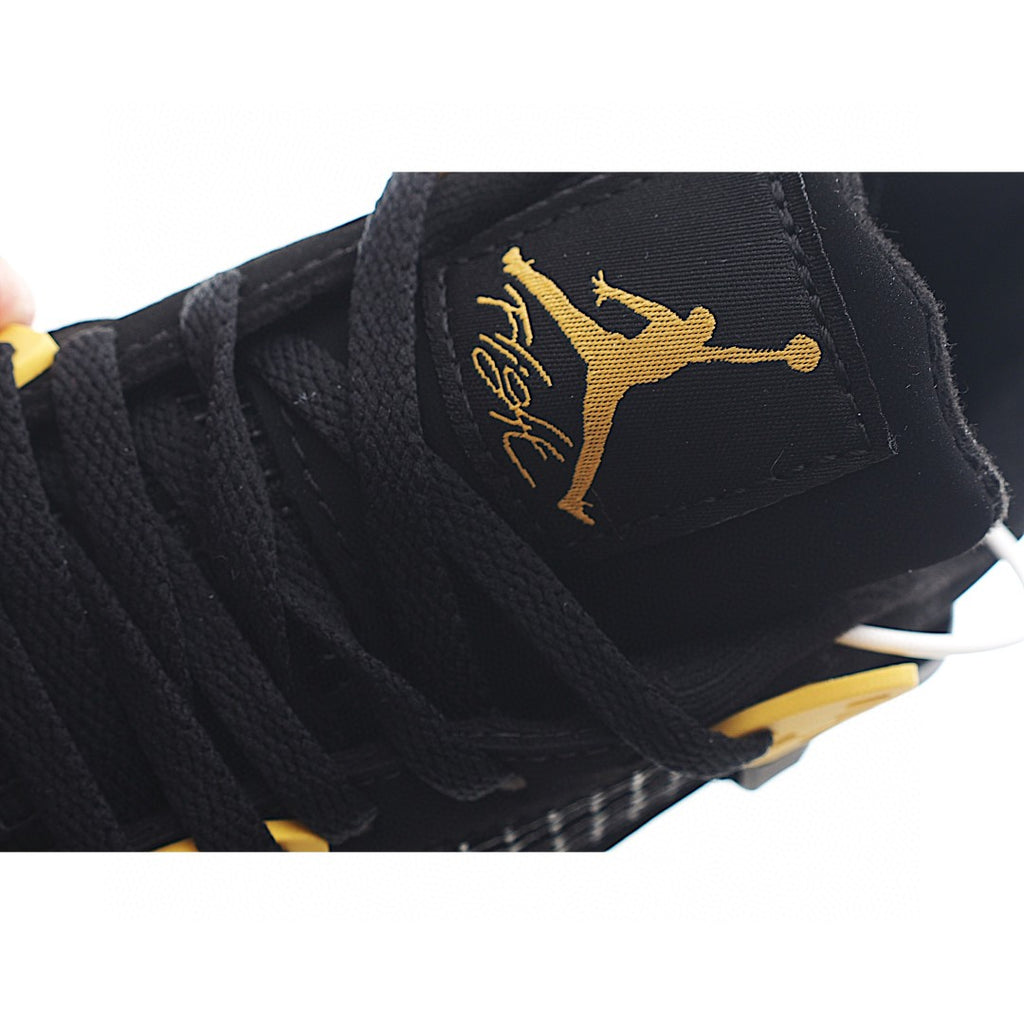 NK AJ 4th generation lace-up basketball air cushion children's shoes" black, gold"
