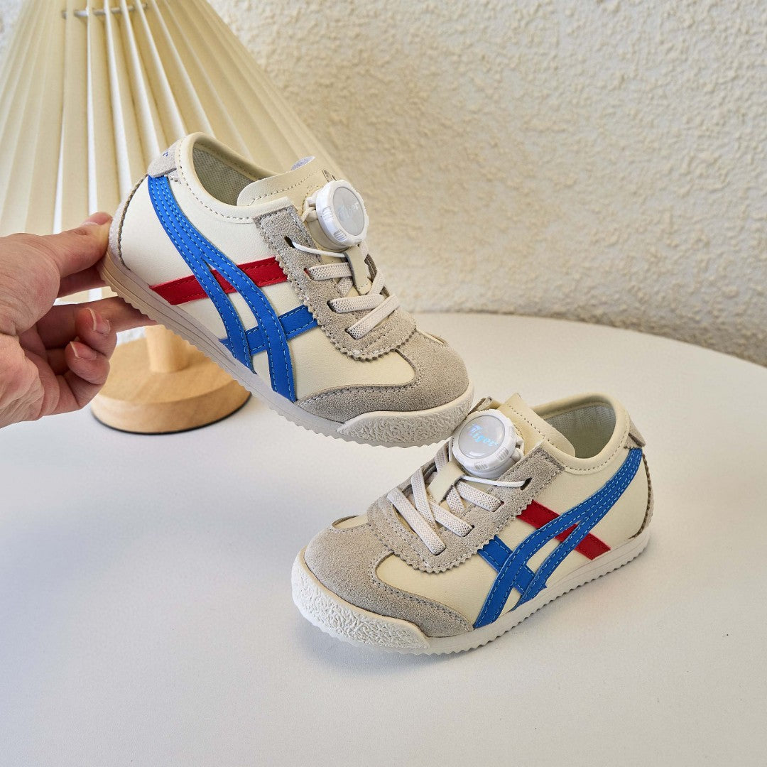 ASICS Tiger MEXICO 66 Swivel Buckle Kids Shoe" cream, blue"