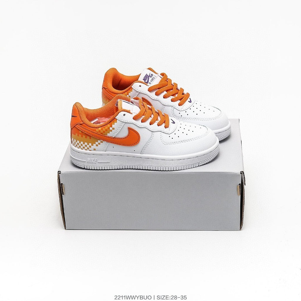 Nike Air Force 1 '07 Low-top versatile" white, Orange"