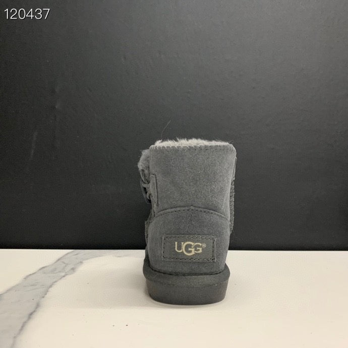 UGG mahogany buckle children's snow boots"  gray"