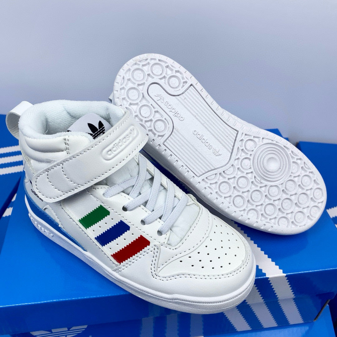 Adidas 84 high-top children's shoes" white"