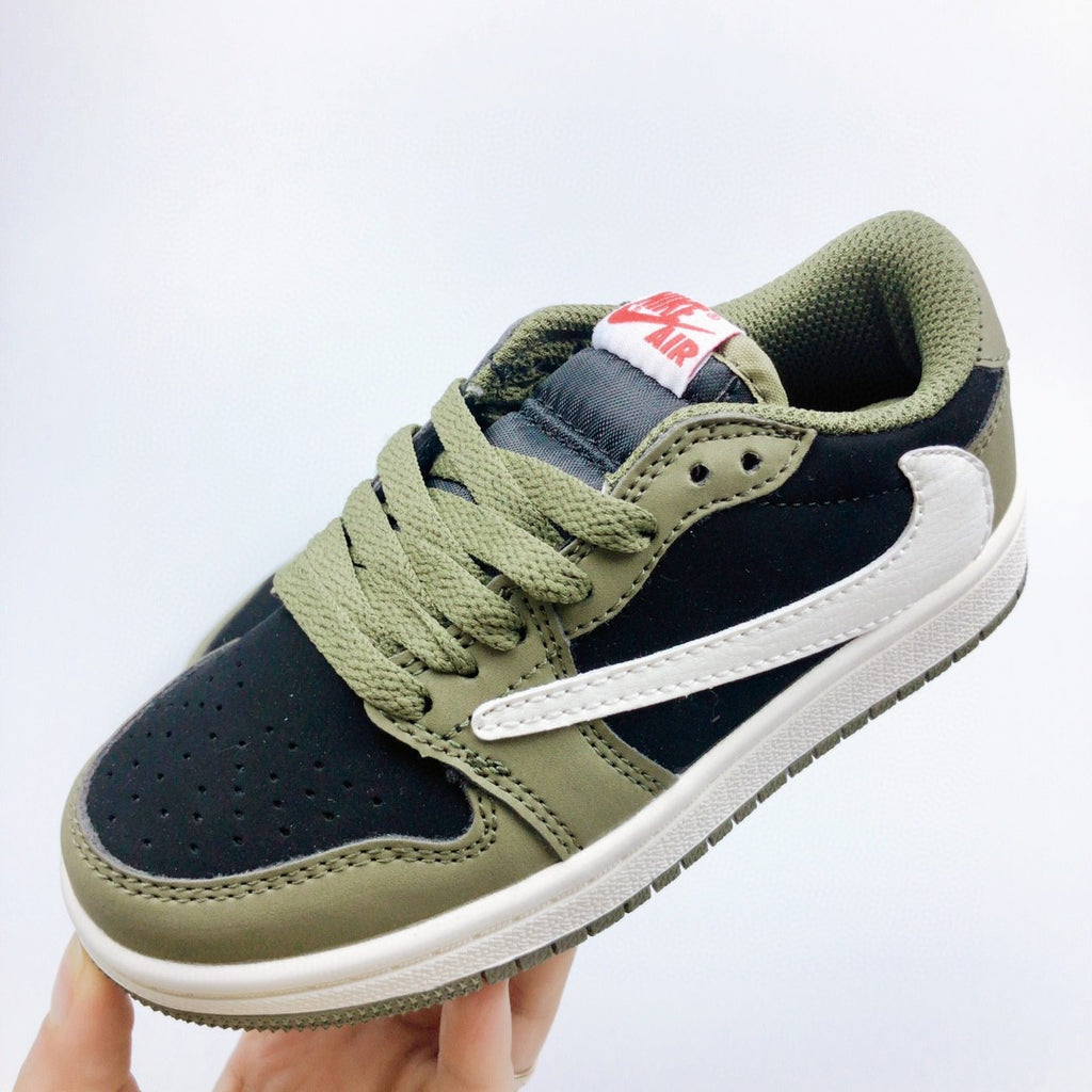 Jordan low-top reverse hook black warrior" olive green, black"