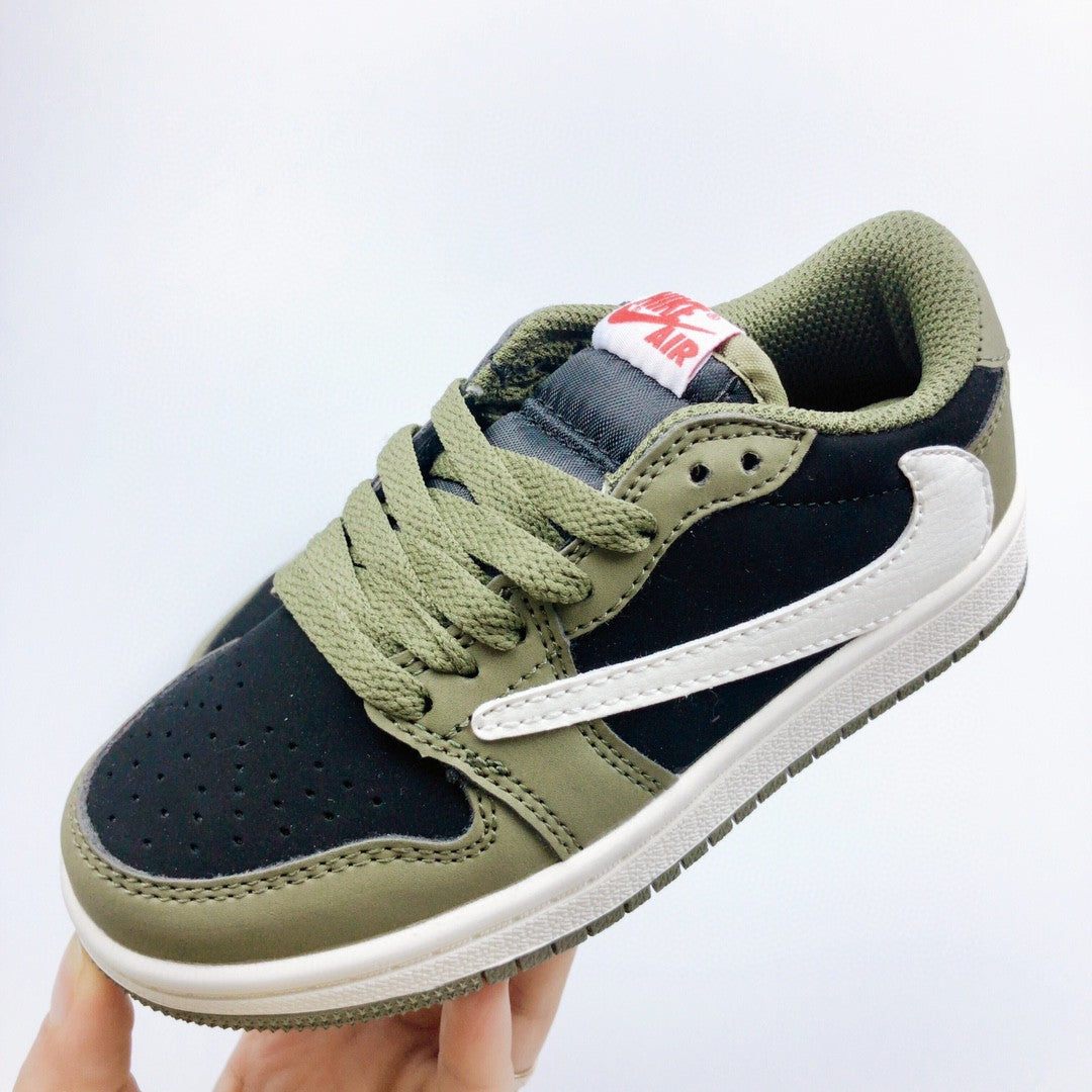 Jordan low-top reverse hook black warrior" olive green, black"